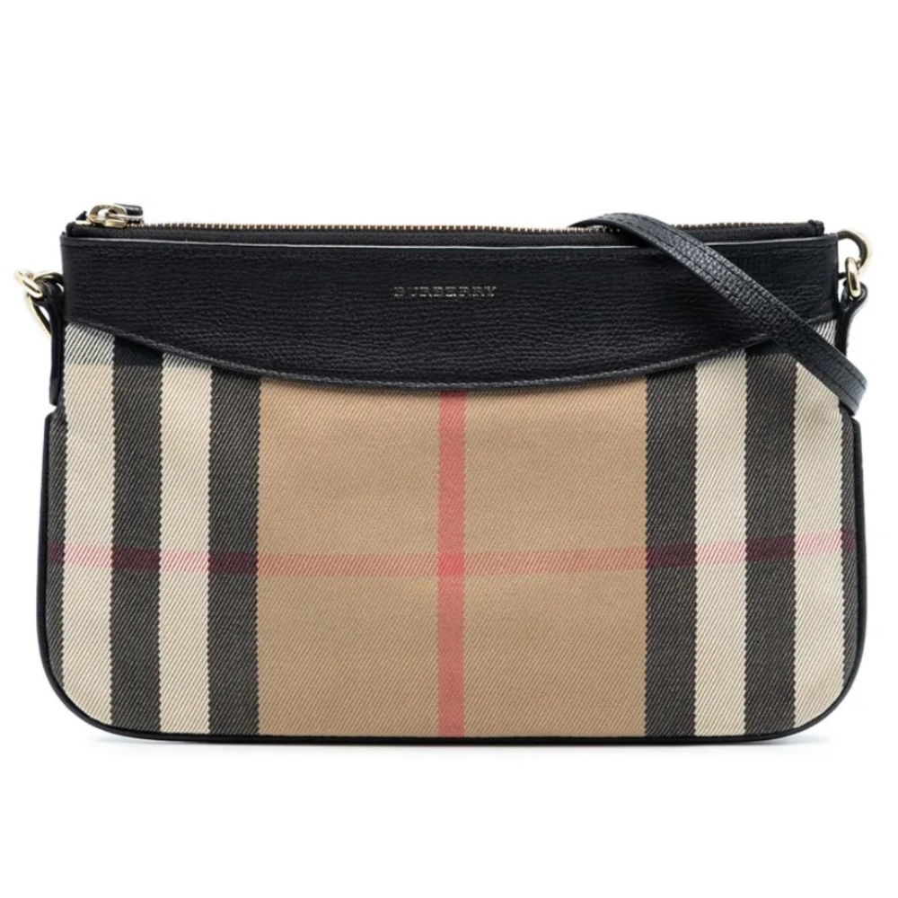 Authentic Burberry Pre-Owned 2000-2017 House Check Canvas Peyton crossbody bag